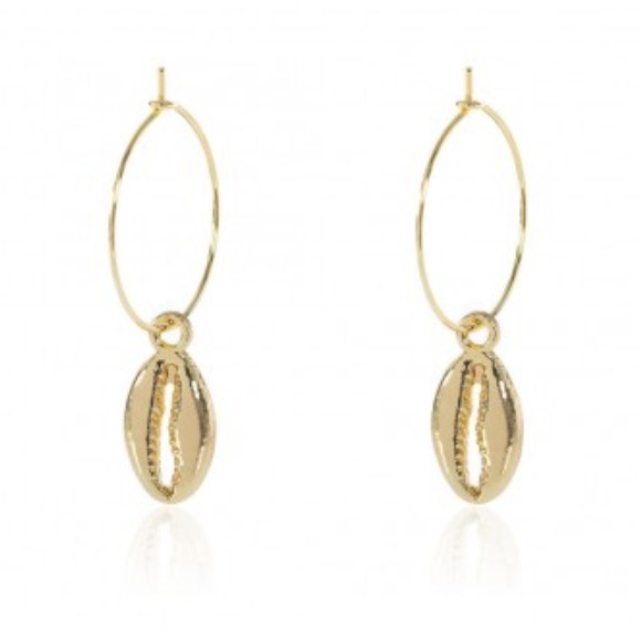 Cowry Hoop Earrings