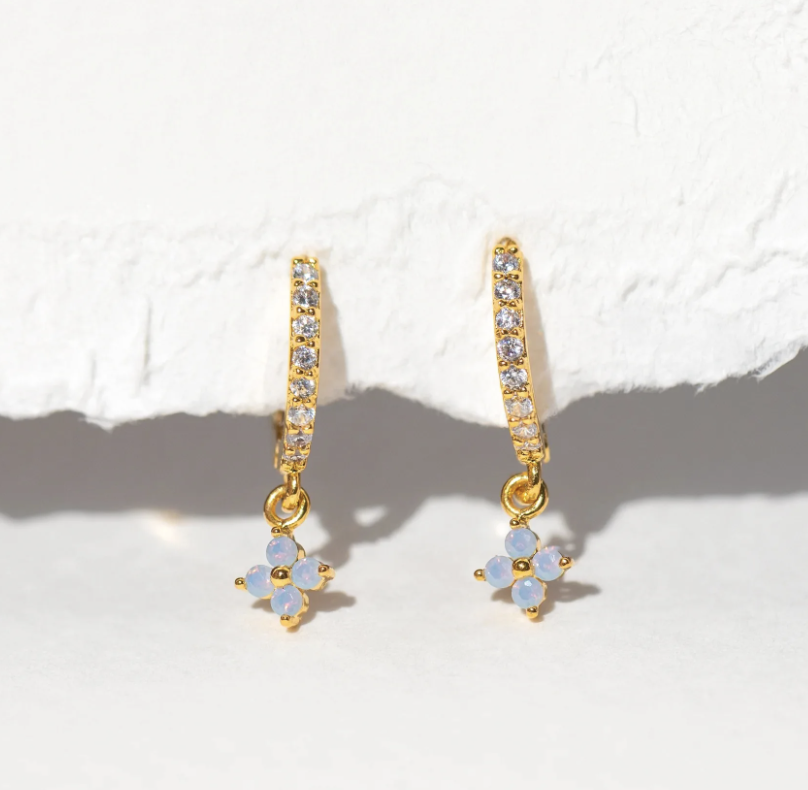 Mini Flower Hoops, alternate view